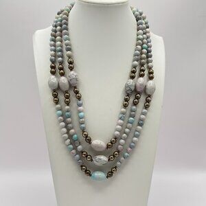 Natural Stone Strand Necklace